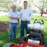 Top Care's Rusty White proudly accepts the Missouri Propane CLEAN Award.